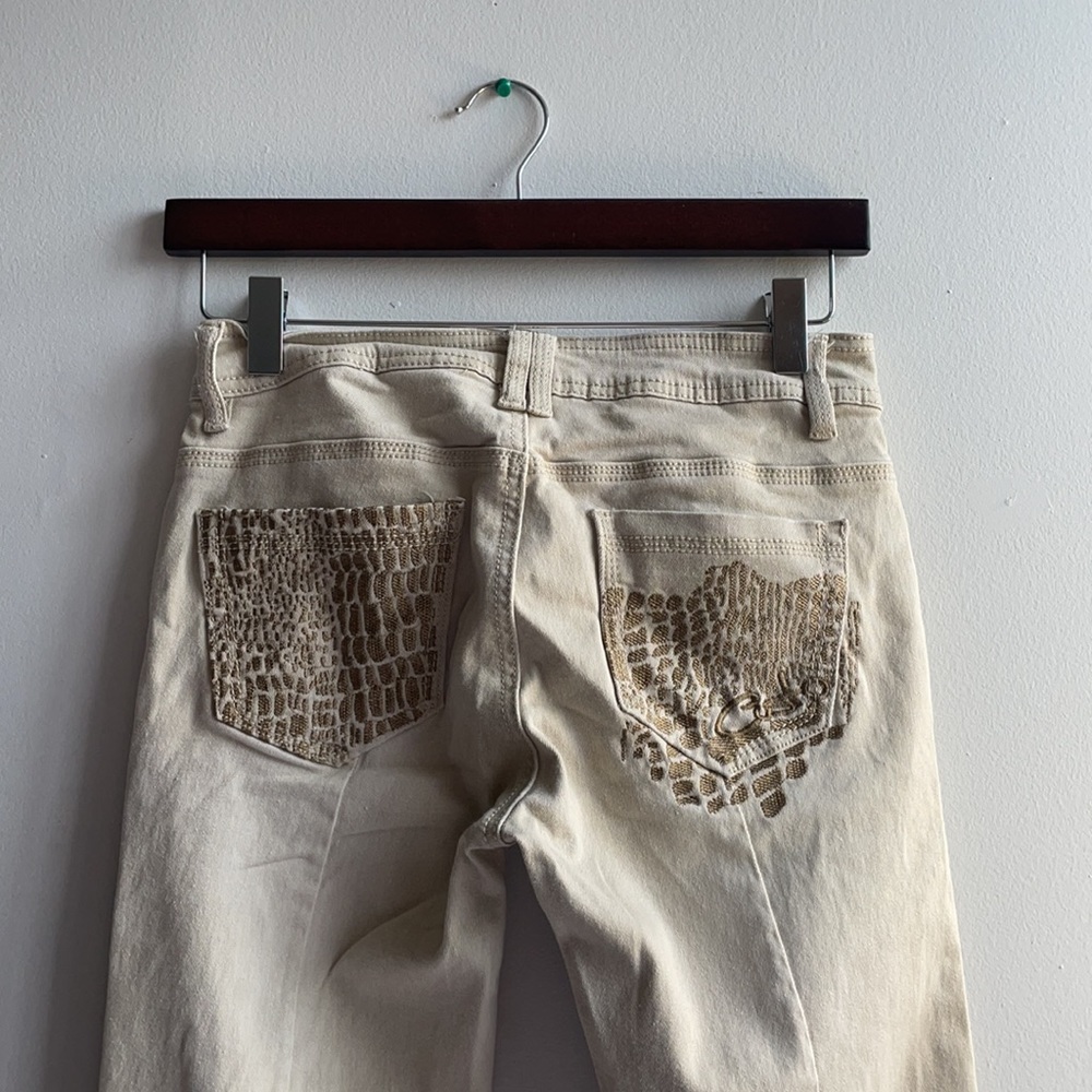 Skinny Cream Coloured Custo Pants Studded - Picture 5 of 9